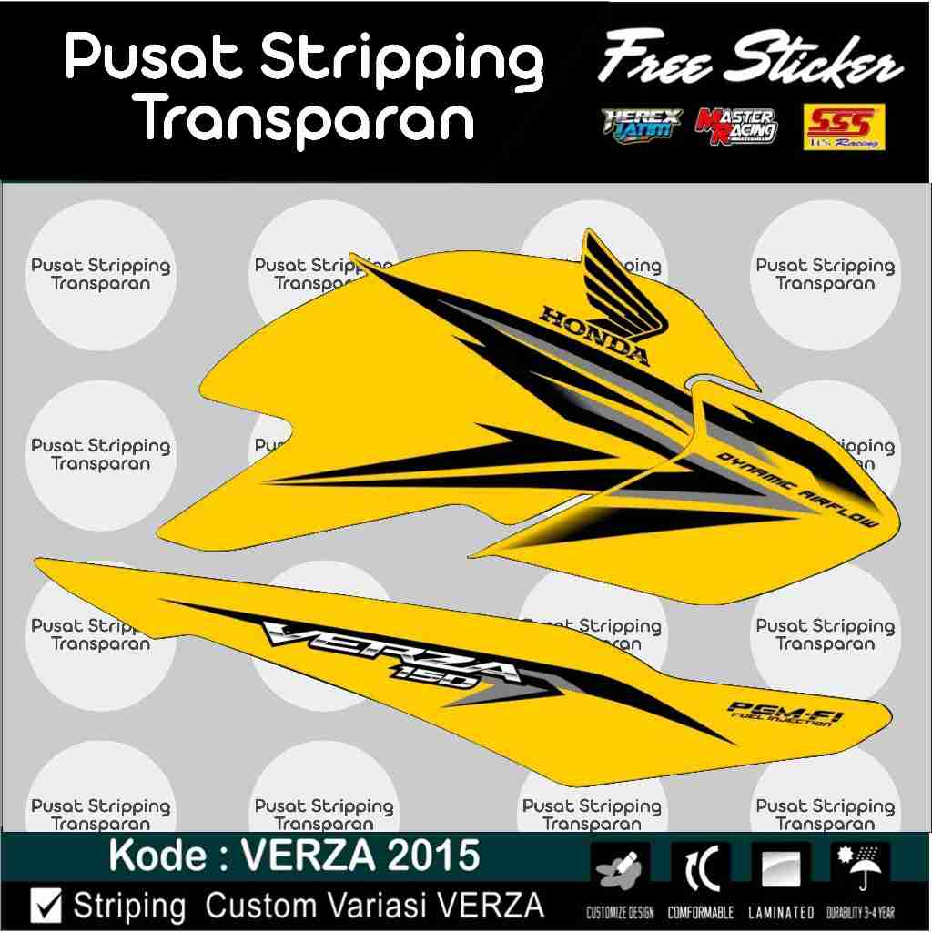 Striping Verza 2015 Variasi Custom Sticker Verza HOLOGRAM murah Kode VR01