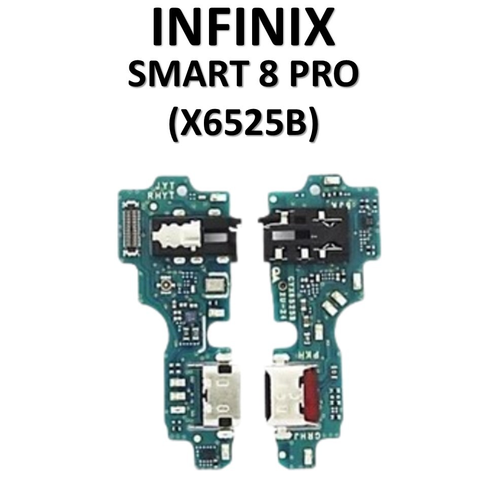 PCB PAPAN CONEKTOR CAS SAMSUNG + CONNECTOR CHARGER / PAPAN CAS INFINIX SMART 8 PRO (X6525B) ORIGINAL