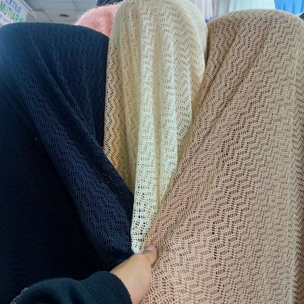 Kain Rajut Model Jala / Kain Rajut Bolong-Bolong / Kain Rajut Knit