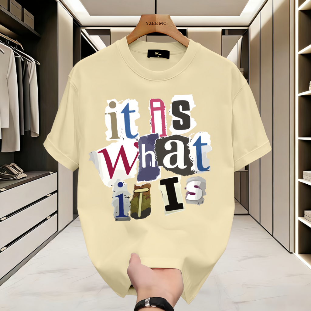 (COD)   Kaos Pria Casual - Kaos Oversize Motif Tulisan