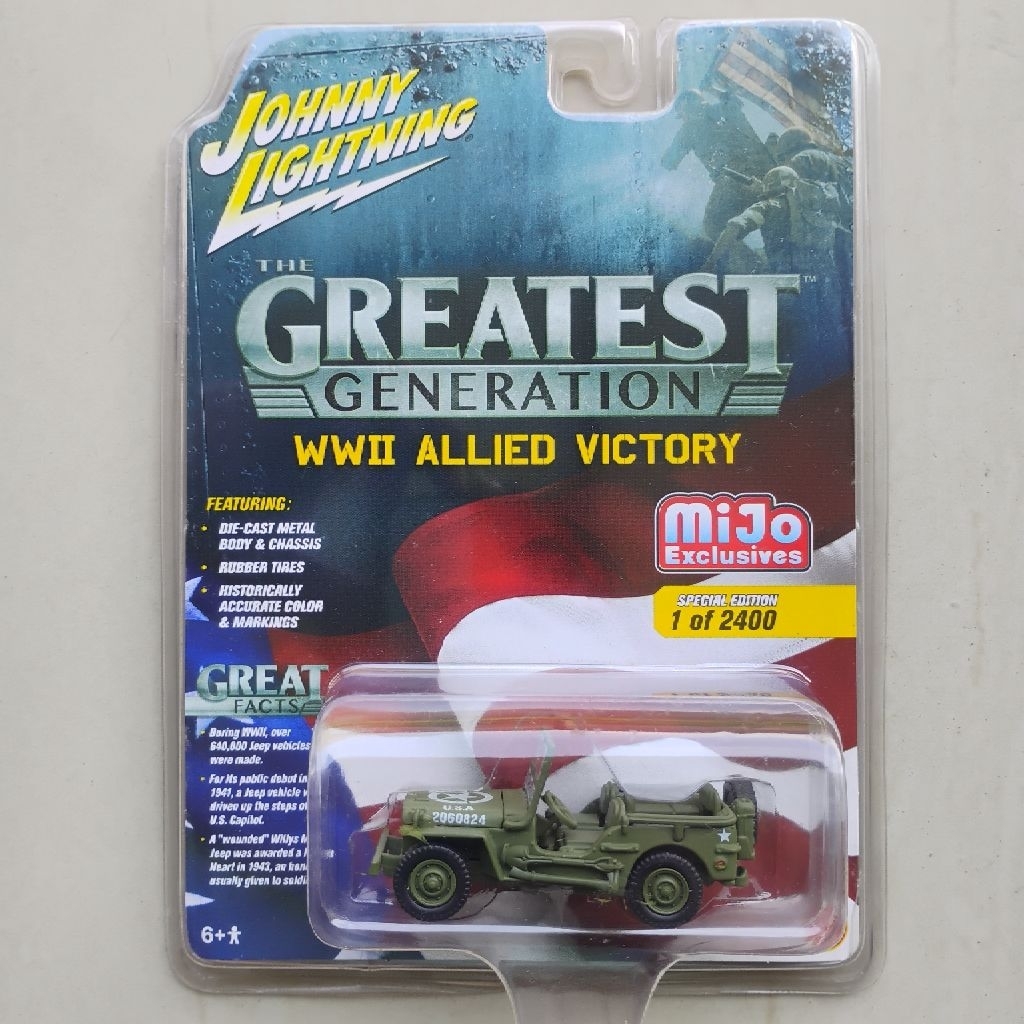 Johnny Lightning MB Jeep Willys Military Police US Army Loose