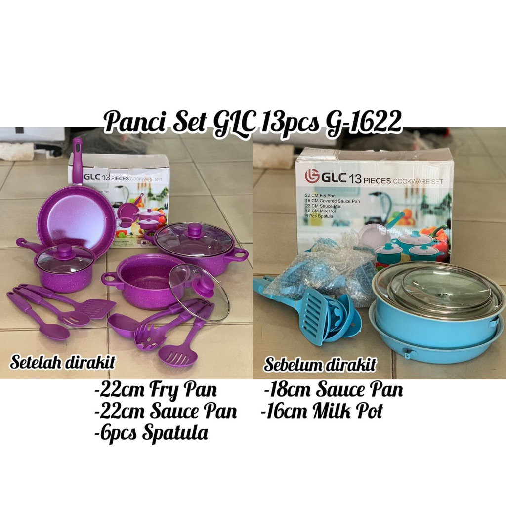 Panci Set Isi 13pcs Warna Random GLC-1622