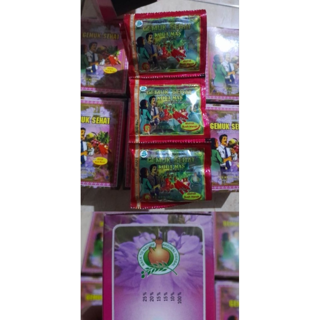GEMUK SEHAT KUDA MAS KAPSUL PENAMBAH NAFSU MAKAN ORI