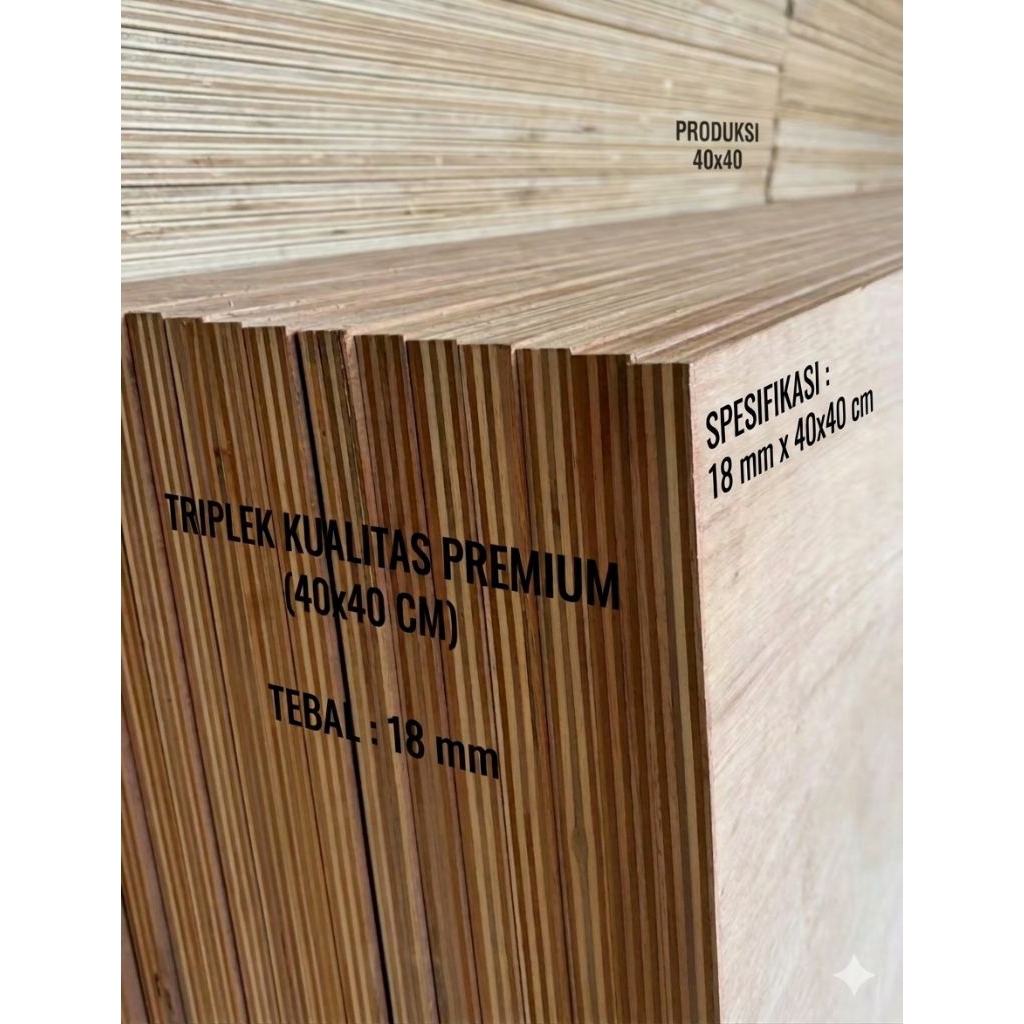 TRIPLEK 18 mm potongan 40x40
