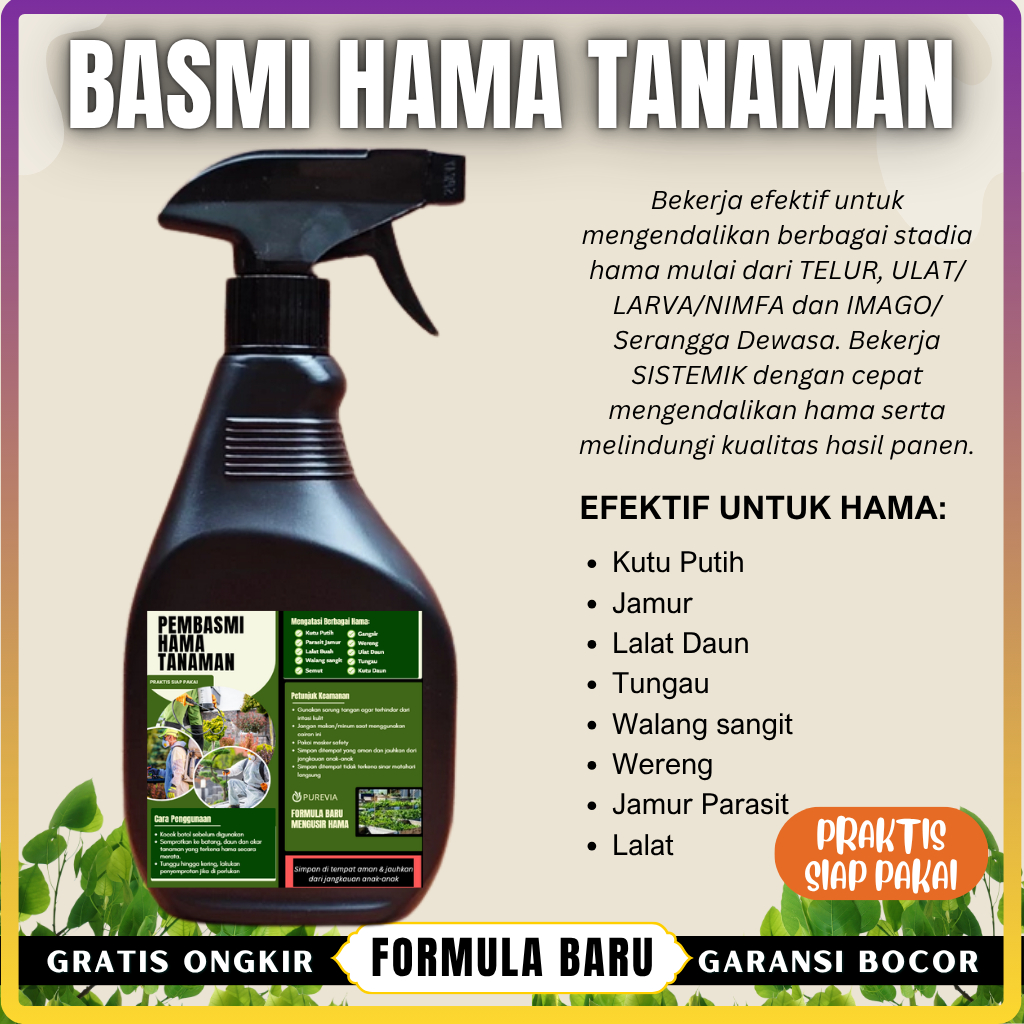 Spray Obat Hama Tanaman Sayur Hidroponik Buah Hias Kutu Daun Semut Ulat