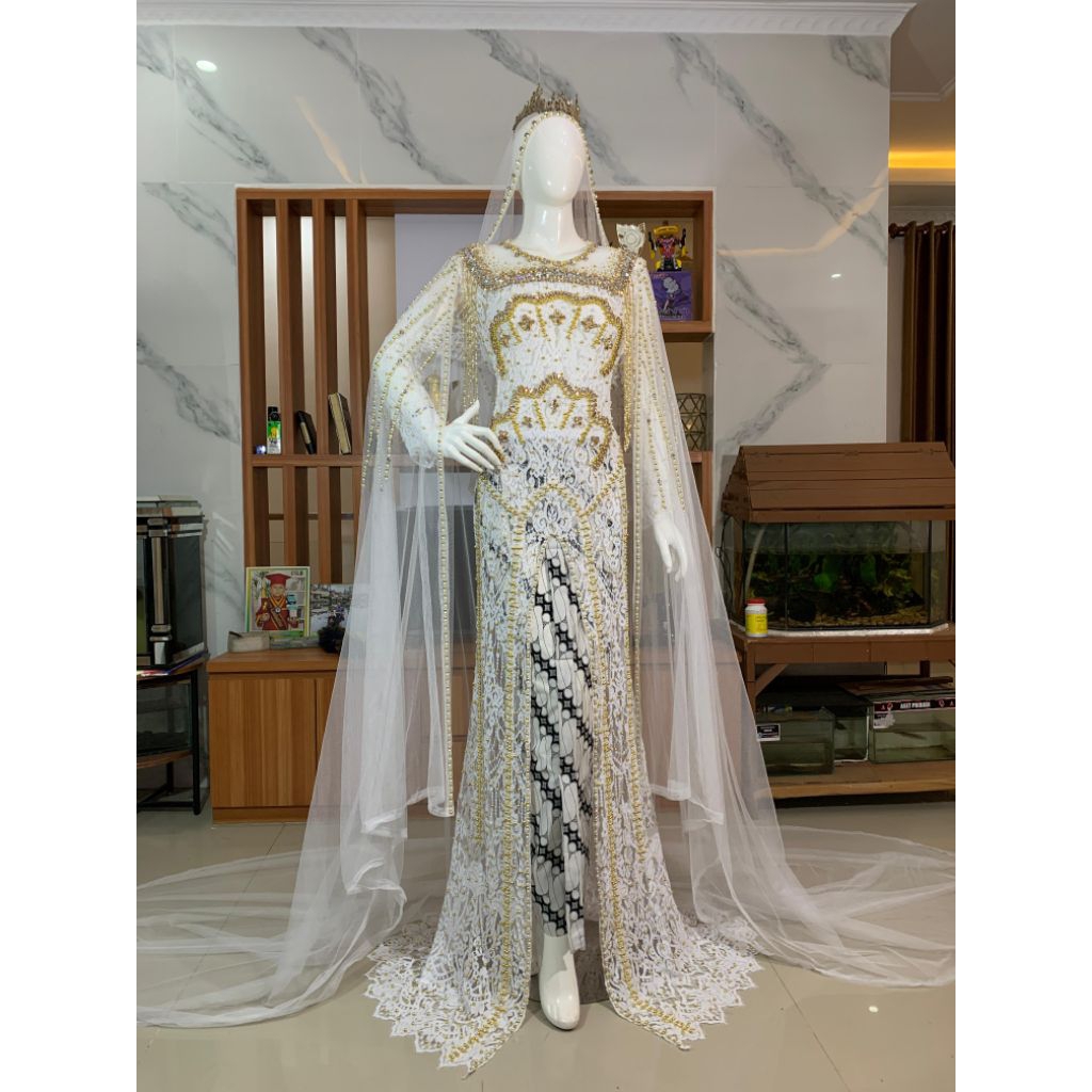 kebaya pengantin putih bersih murah/kebaya pengantin akad murah/kebaya pengantin murah