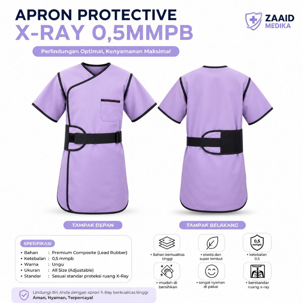 Apron protective Radiologi X-ray 0,5mmpb/ Apron Pelindung radiasi X-ray