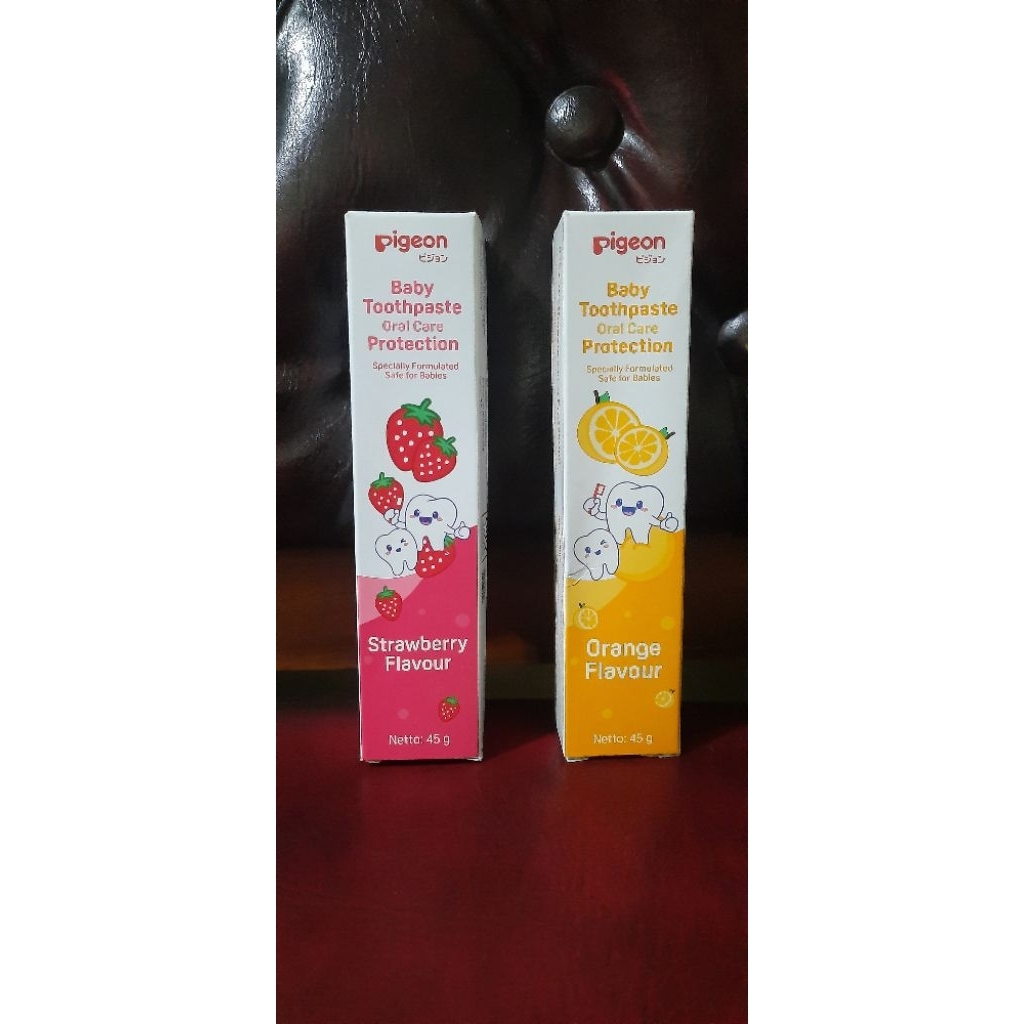 Pigeon | Pasta Gigi Anak | Dapat 2 pasta gigi anak pigeon dengan rasa strawberry & jeruk