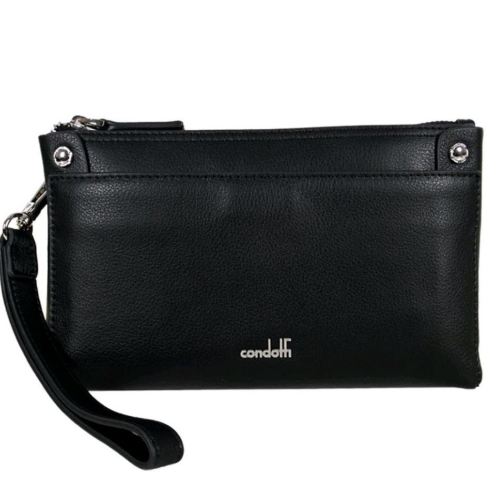 Tas Condotti Clutch Leather Bag_Black