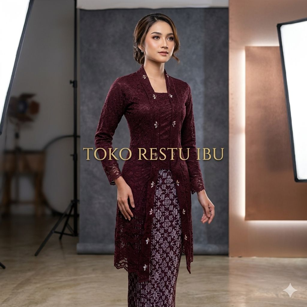 KEBAYA KUTU BARU TUNIK // SET KEBAYA TUNIK //SET KEBAYA SONGKET //KEBAYA MODEL KUTU BARU