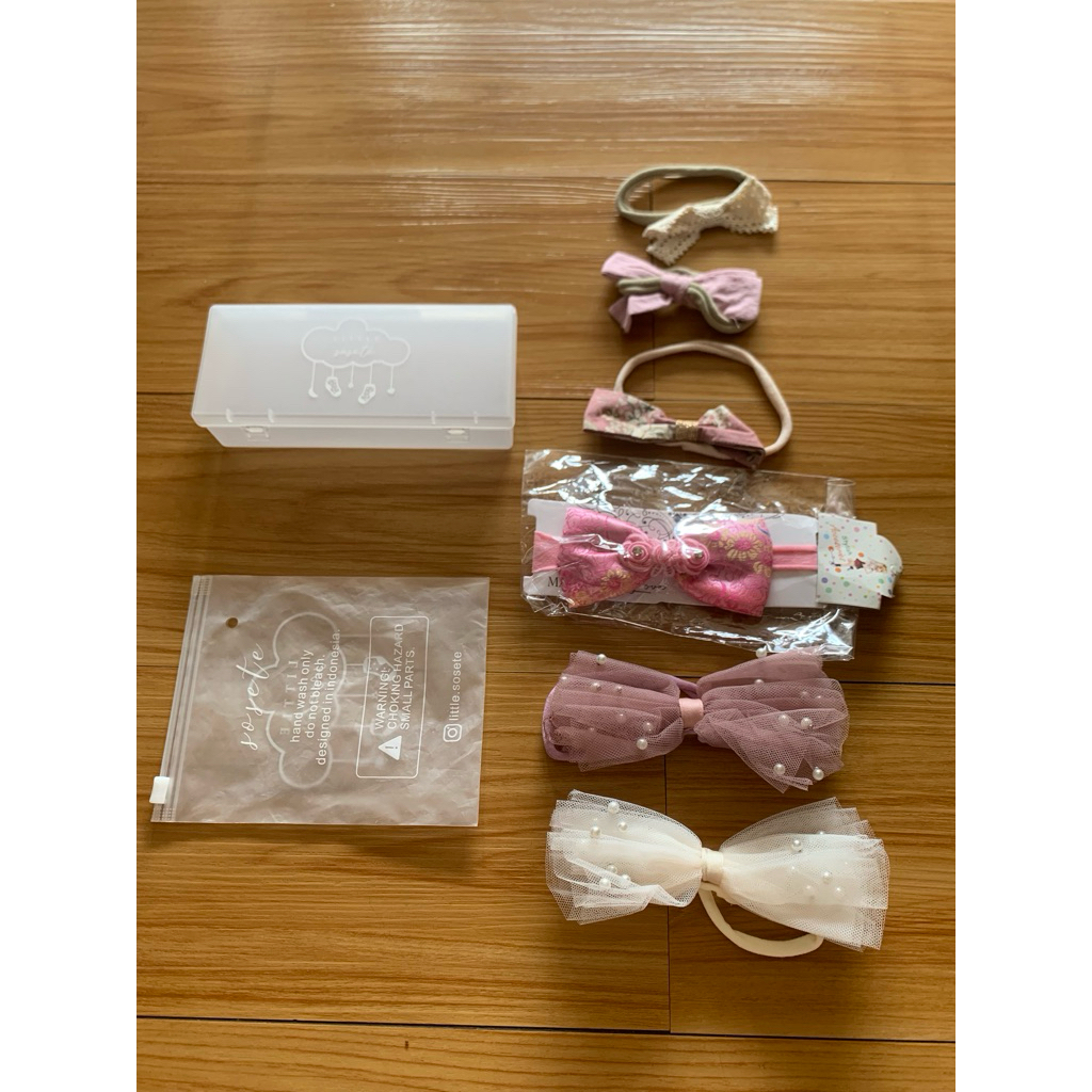 REAL PICTURE SET BANDANA BABY NEW BORN BANDO BAYI LUCU IMUT PREMIUM TERMURAH TERLARIS