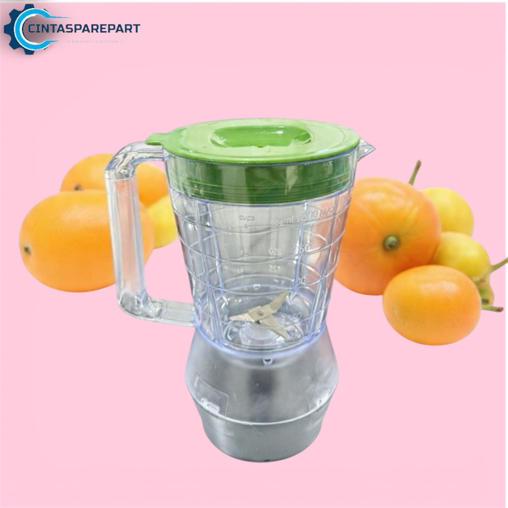 1 SET GELAS JUS BLENDER PHILIPS HR 2056/ GELAS SET JUS PHILIPS HR 2056 PLASTIK