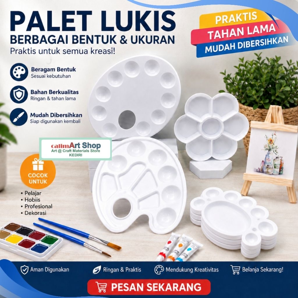 Palet Plastik - Palet Lukis - Palet Gambar