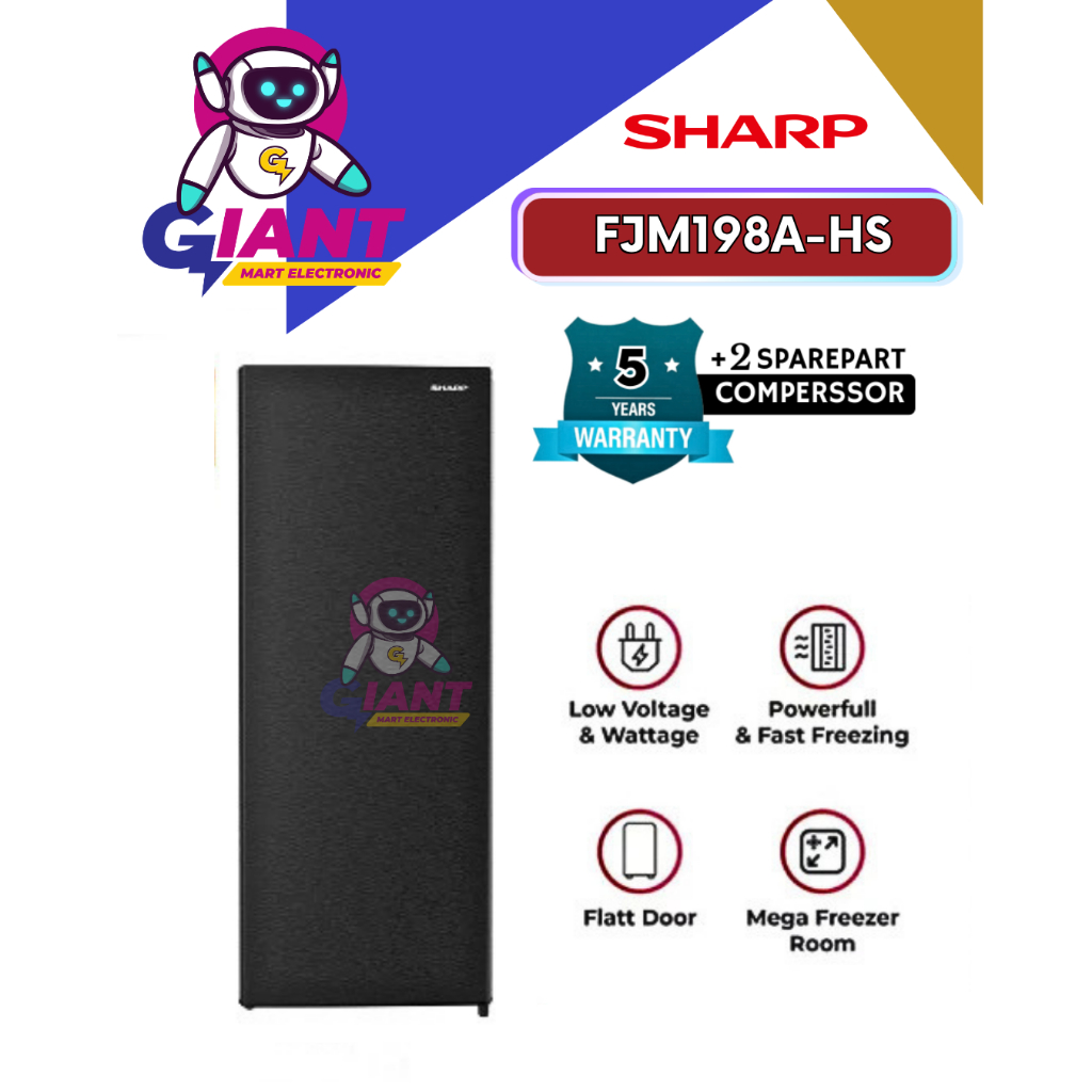 KULKAS FREEZER SHARP FJM198A-HS 8 RAK