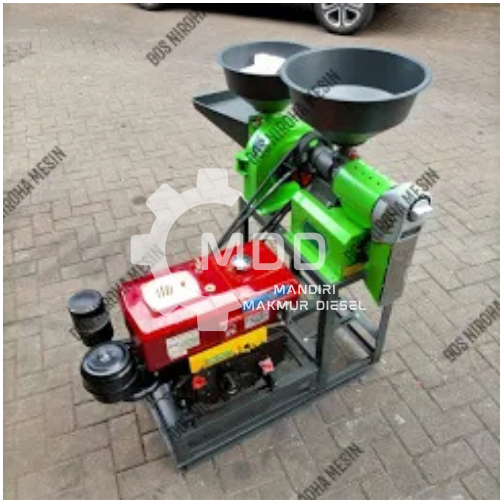 Mesin Giling Padi Jadi Beras Penepung Mahkota KD500WG Engine 7HP Selep KD 500 WG