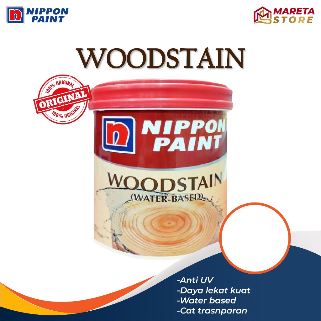 Nippon Paint Woodstain Waterbased Cat/Plitur Kayu