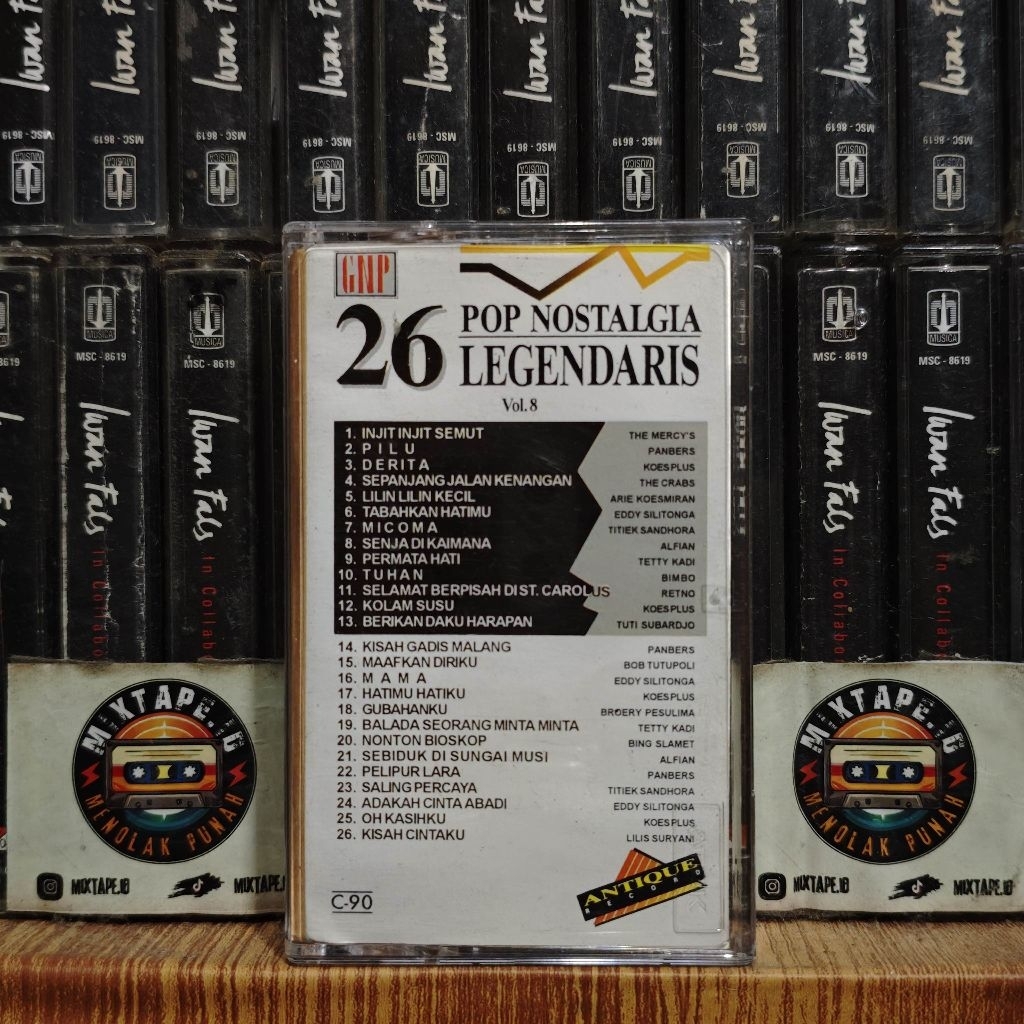 Kaset - 26 Pop Nostalgia Legendaris Vol 8 - Kompilasi Indonesia - The Mercy's, Panbers, Koes Plus, B