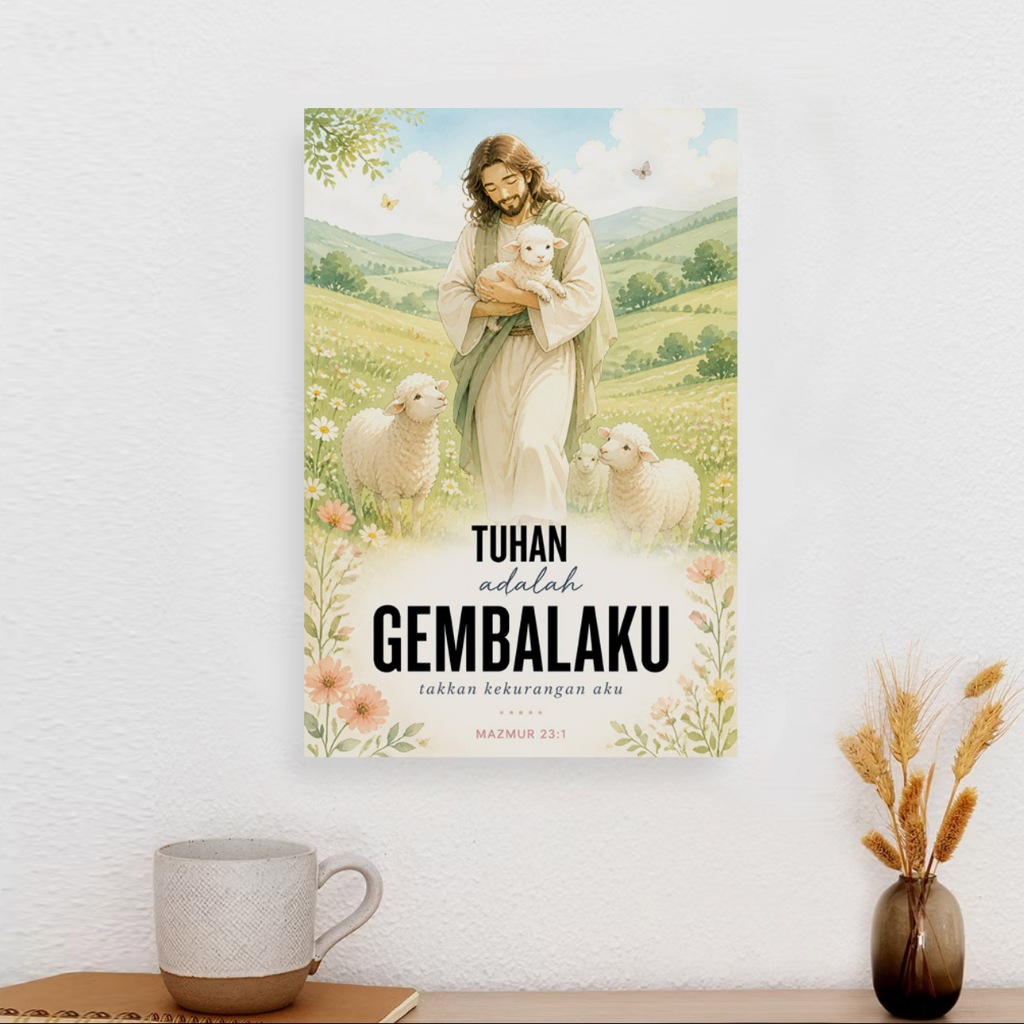 Hiasan Dinding Kayu Motivasi Ayat Kristen Autentik Dekorasi Ruangan Elegan