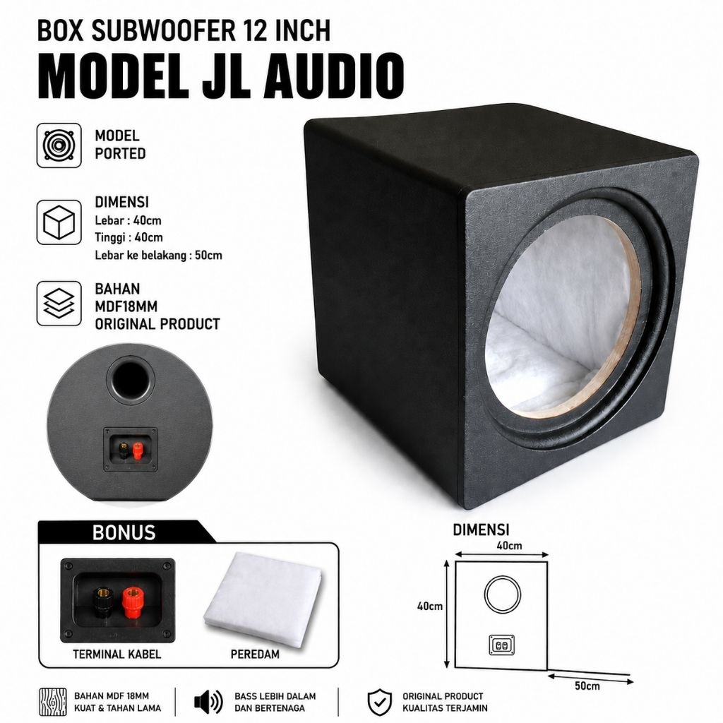 BOX SUBWOOFER 12 INCH HOMEAUDIO TERBAIK Box subwoofer Rumahan Home Audio Box Pioneer Box JL AUDIO 12