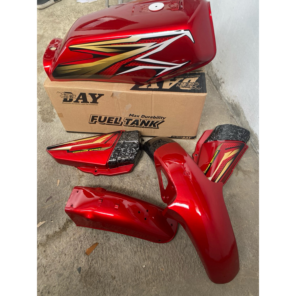 body set rx king 2005  merah carbon