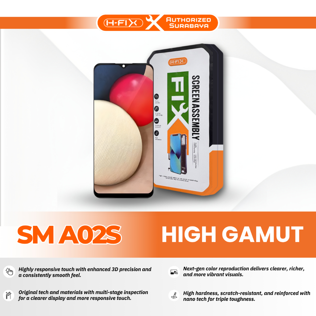H-Fix Lcd Samsung A02S / A025 / A025F / M02S / A035 / A035F / A03S / A037 Fullset Gamut Touchscreen