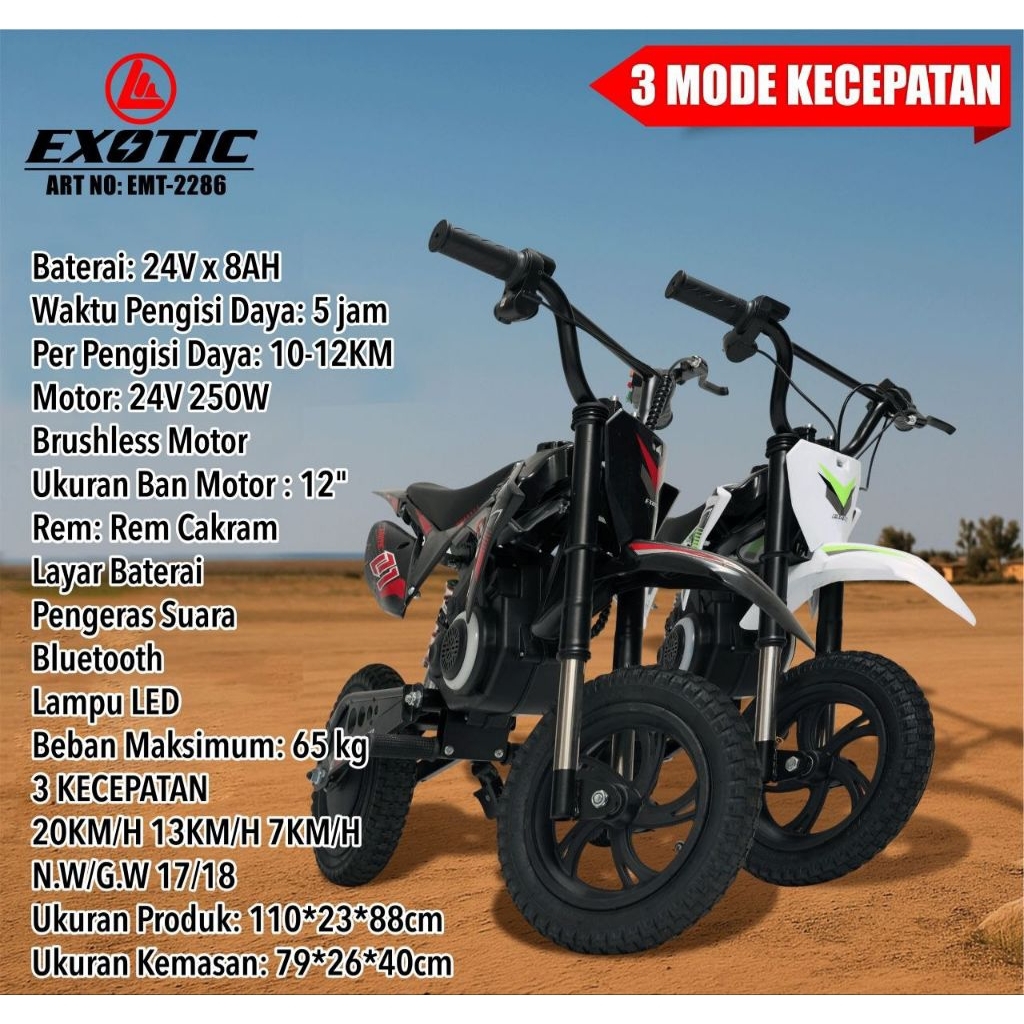 Mini Trail Electric EMT 2286 Exotic Mainan Anak Trail