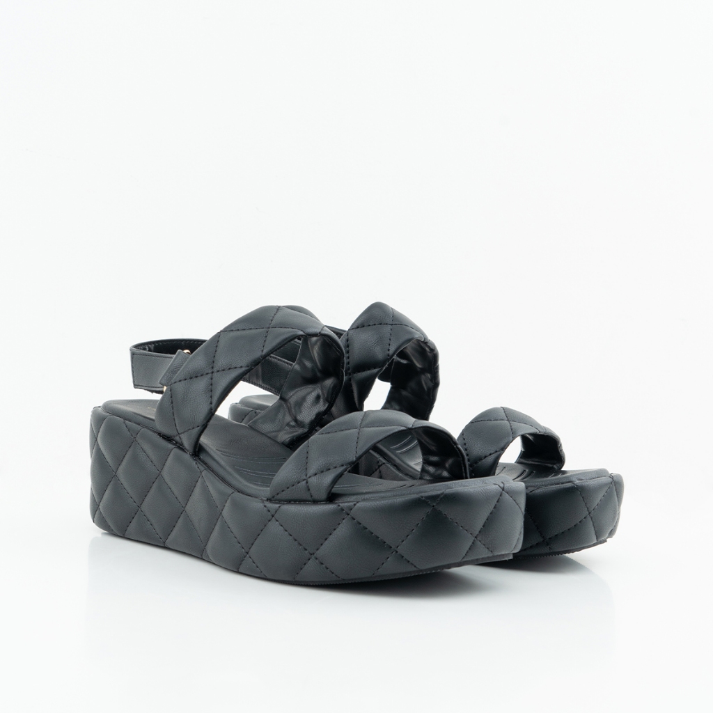 URBAN&CO Sanela Essentials Sandal Wedges Sendal Casual Wanita Kekinian