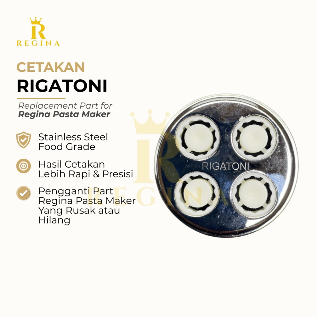 Part Cetakan Rigatoni Regina Pasta Maker Cetakan Makaroni Original Italy
