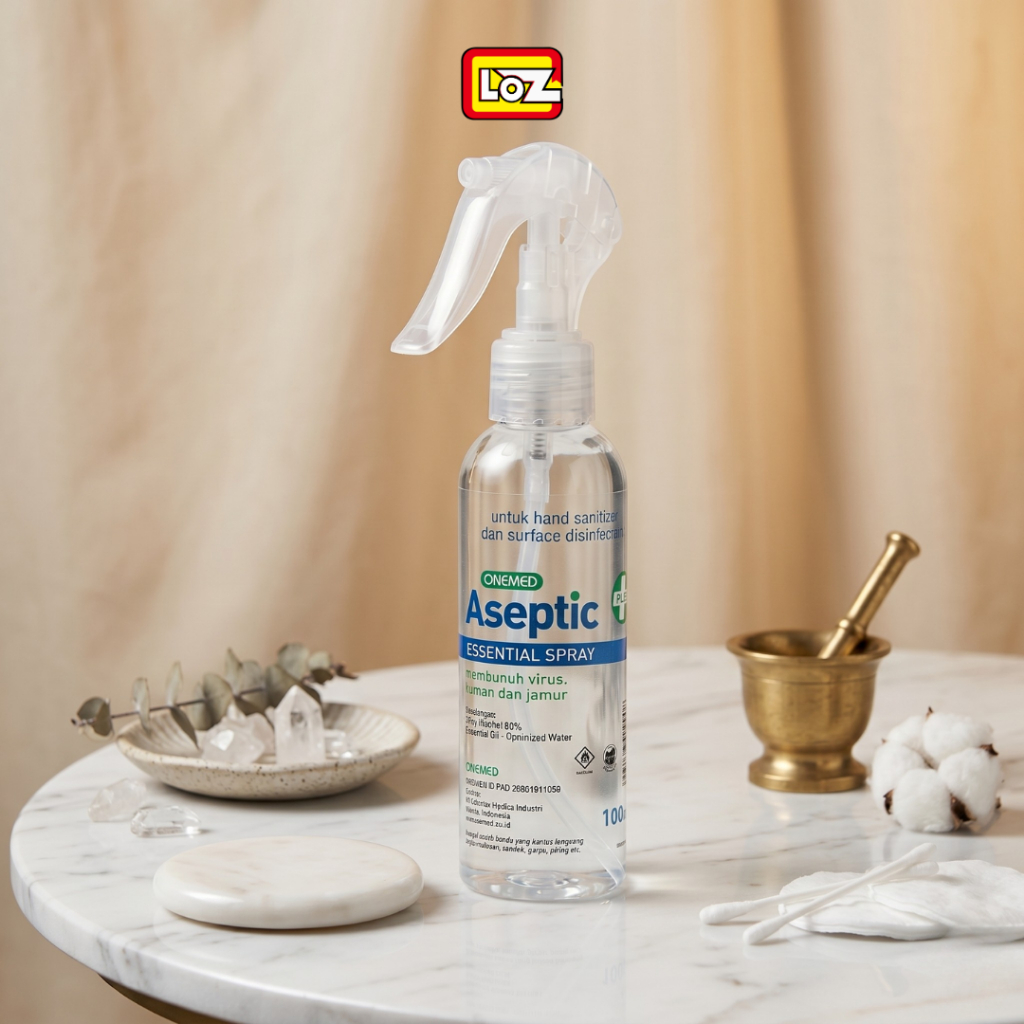 Onemed Aseptic Plus Essential Spray 100ml - OneMed Spray Onemed Hand Sanitizer