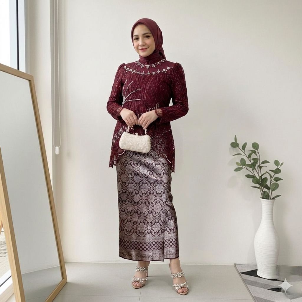 Set Sakira Kebaya - Set Kebaya Pesta - Set Kebaya Wisuda - Set Kebaya Rok Span Singket