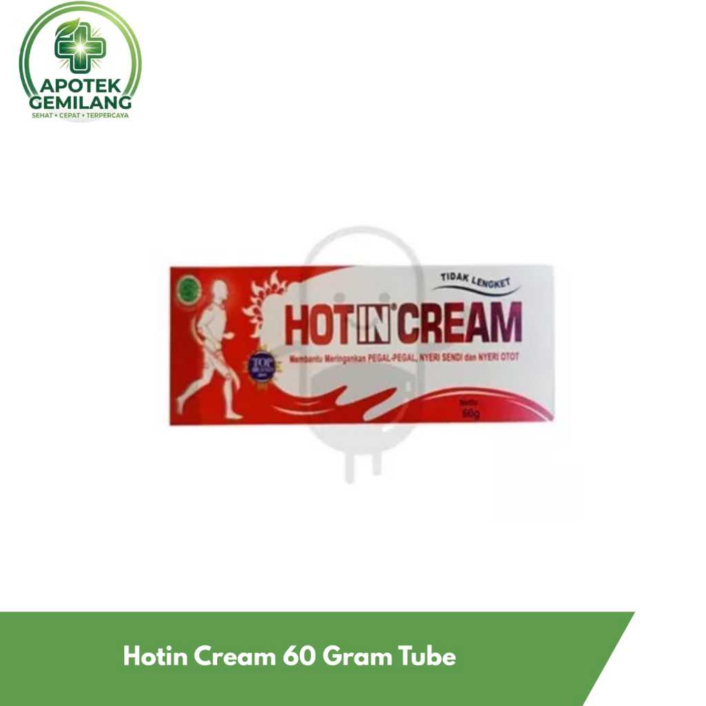 Hot in Cream 60 Gram Tube - Melemaskan Otot, Meringankan Nyeri, Stabilkan Daya Tahan