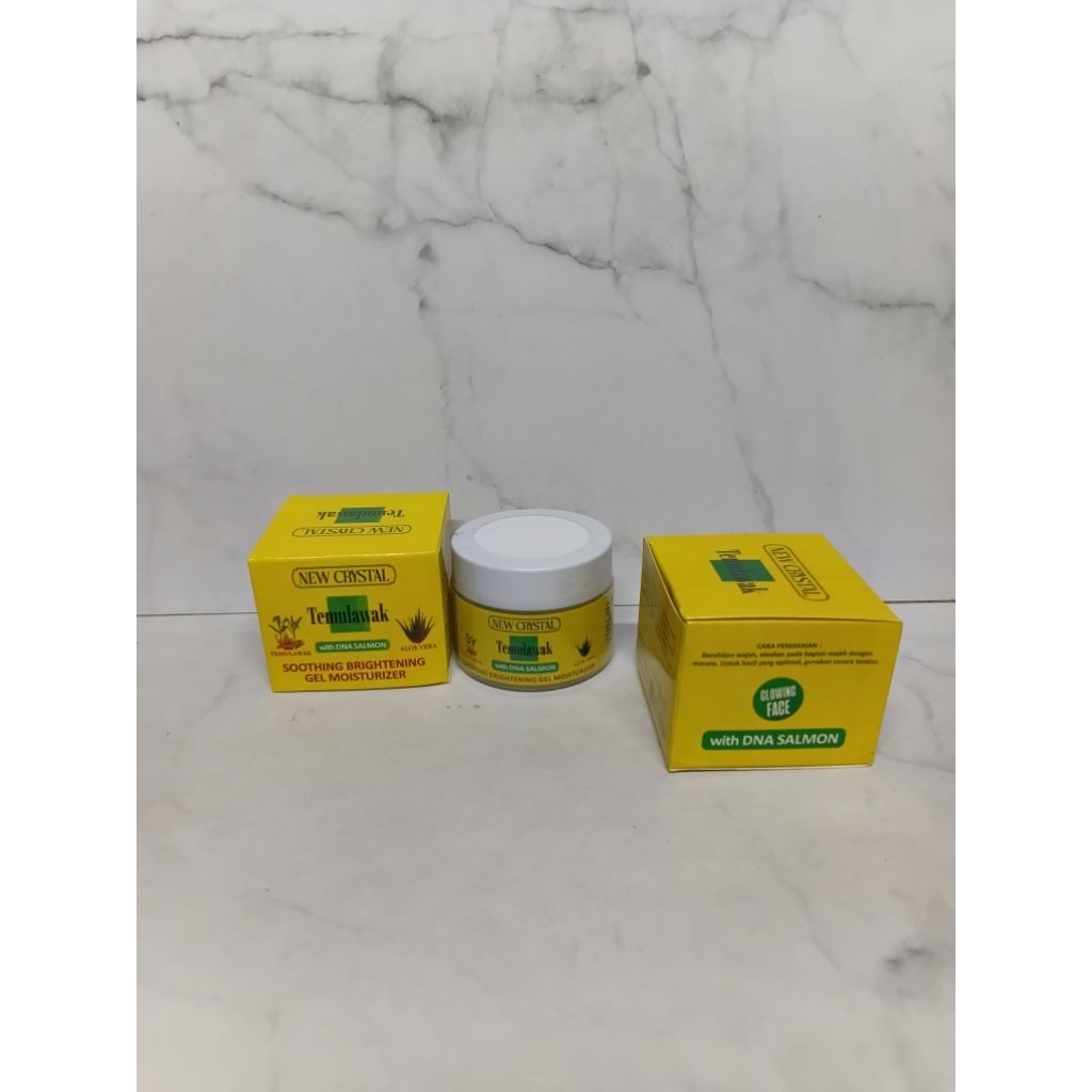 Gel Moisturizer Temulawak New Crystal Whit DNA Salmon 50gr Original Bpom