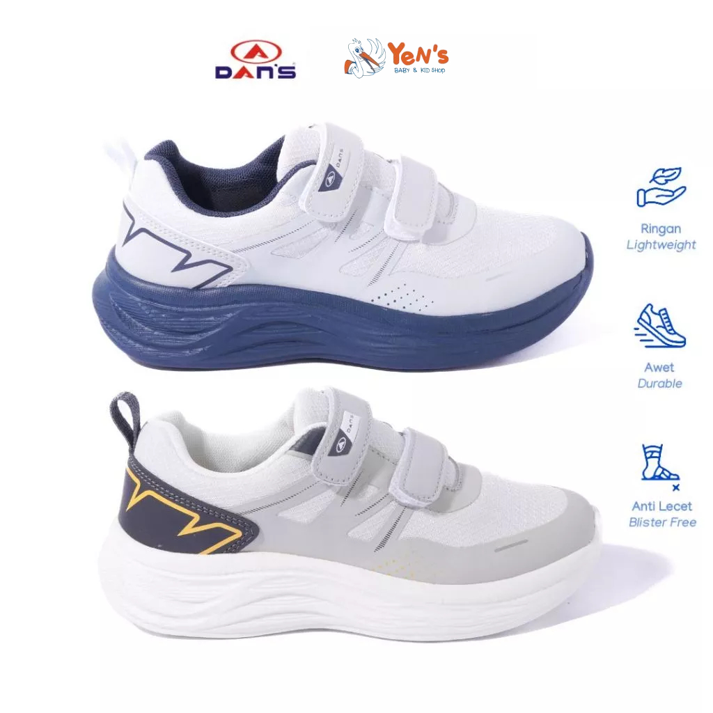 DANS - Sepatu Anak Laki-Laki - Trebor (SD) | Sneakers dengan Sol Empuk & Ringan Flexible Outsole