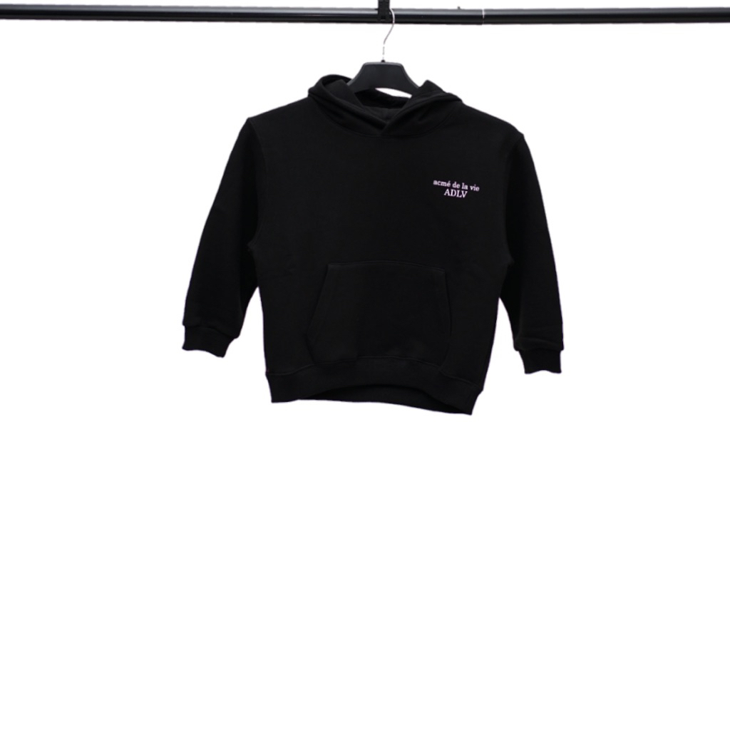 ADLV BASIC FONT HOODIE KIDS BLACK (100% Original)