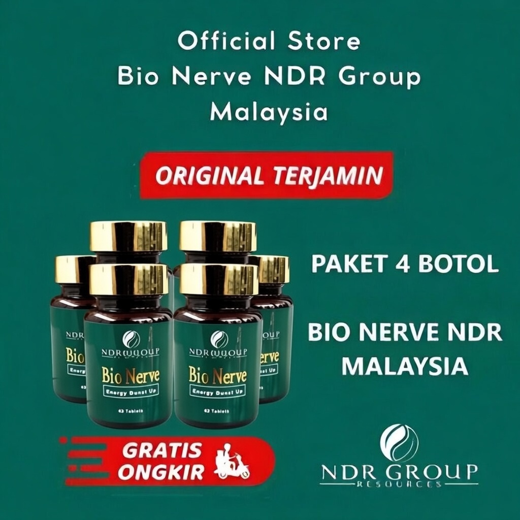 [ PAKET 4 BOTOL ] BIO NERVE MALAYSIA 100% ASLI ORIGINAL