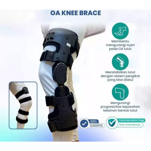OA Knee Brace Penyangga Lutut Osteoarthritis OA Ligament Support Post Operasi Deker Lutut Adjustable