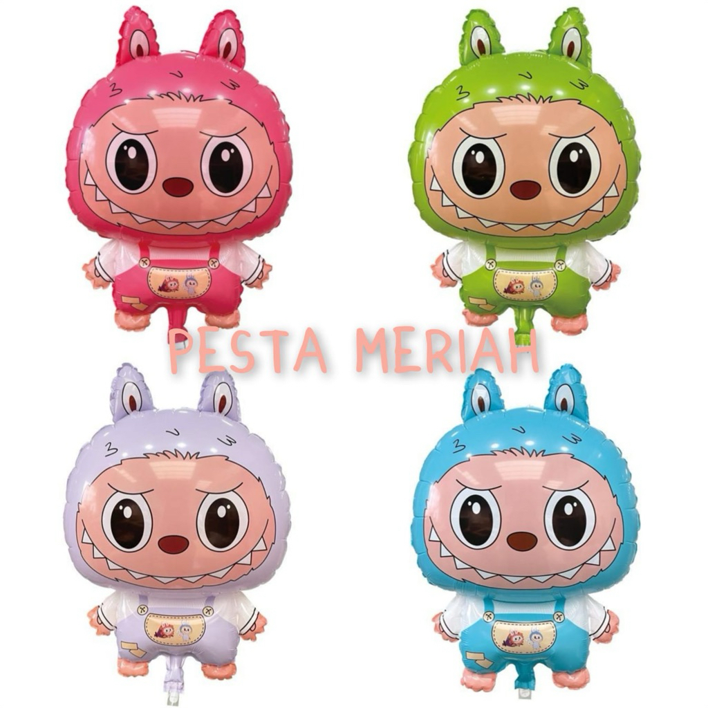 BARU TIBA! BALON FOIL LABUBU JUMBO / BALON FOIL POP MART LABUBU / BALON FOIL BONEKA LABUBU
