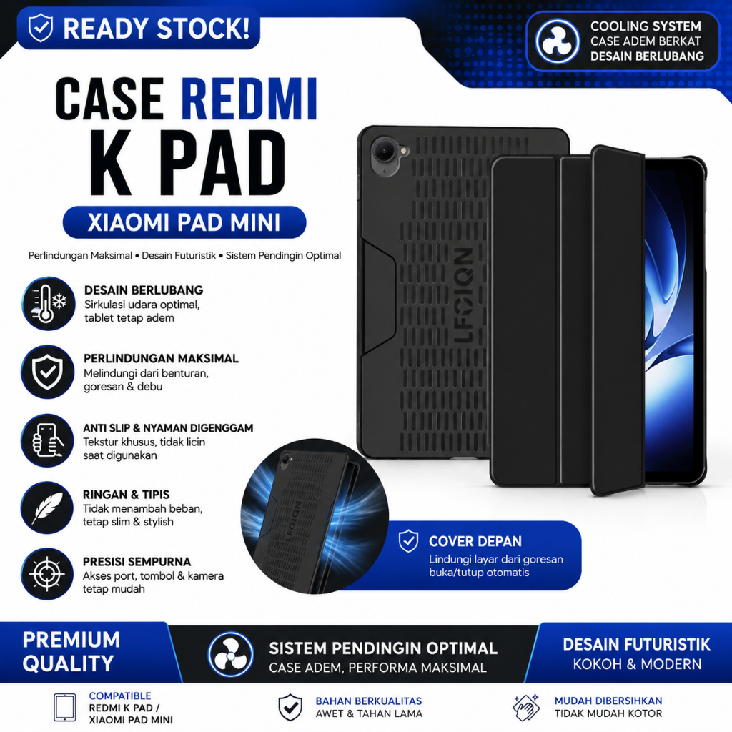 Hardcase Redmi K Pad Xiaomi Pad Mini Cooling Case Heat Dissipation Casing Redmi K Pad 8.7 Inch 2024 