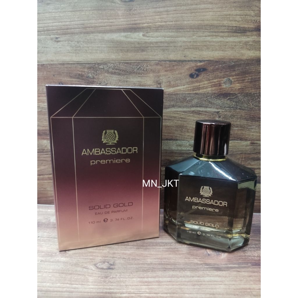 AMBASSADOR PREMIERE SOLID GOLD PARFUME 110 ML [ 1 BOTOL ]