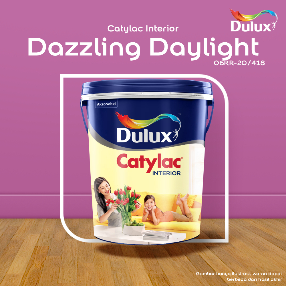 CAT TEMBOK DAZZLING DAYLIGHT DULUX CATYLAC INTERIOR - 5 KG CAT DAZZLING DAYLIGHT 06RR-20/418 CAT TEM