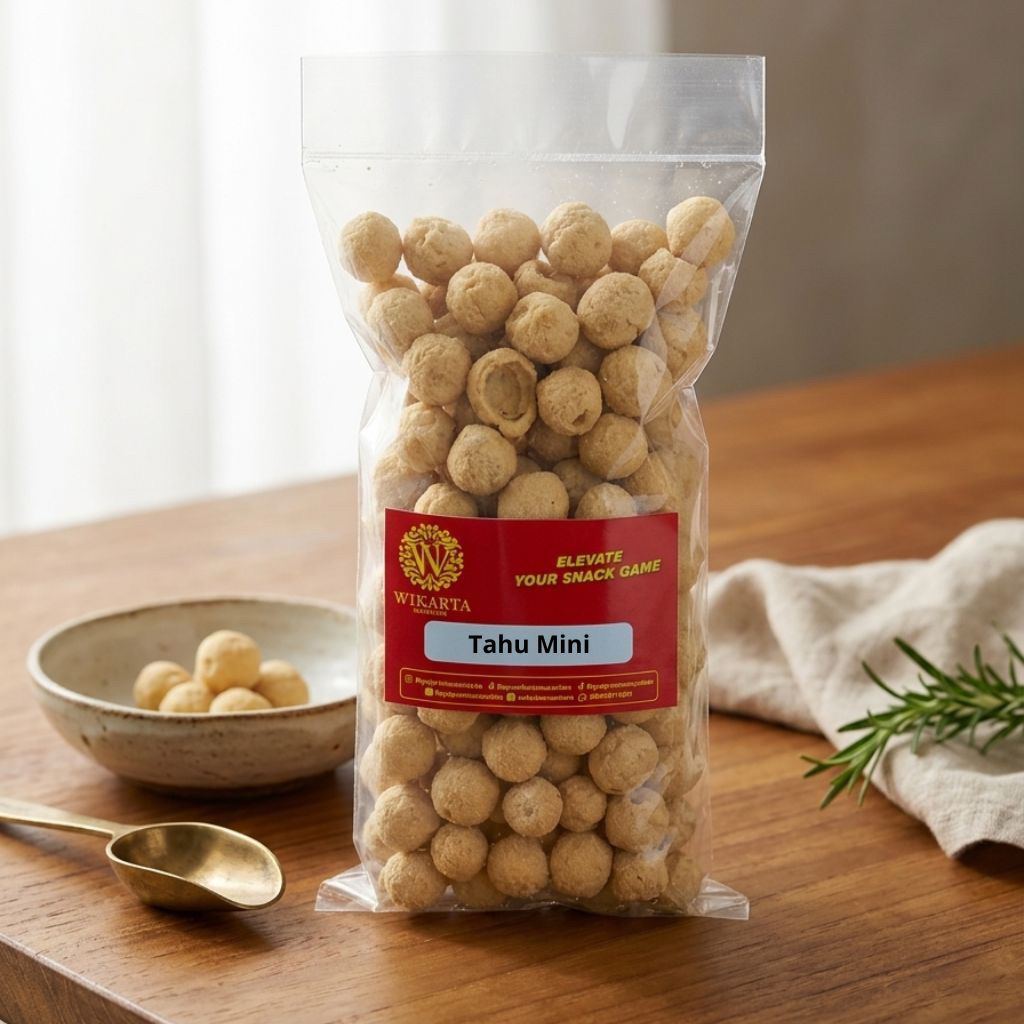 TAHU CECAK TAHU BULAT MINI KERING Original  220gram tahu bulat mini Krispy Untuk Camilan Sehat Snack