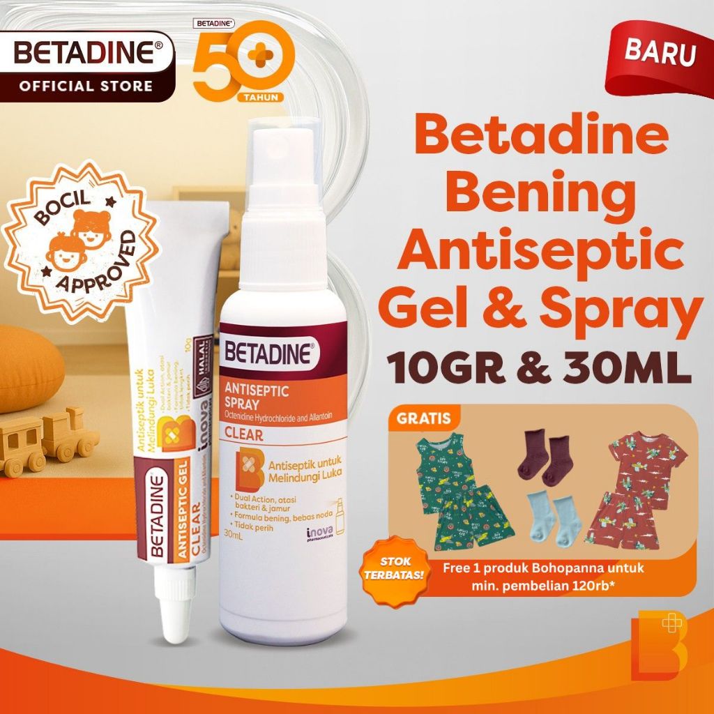 BETADINE BENING ANTISEPTIK GEL 10ML + BETADINE BENING ANTISEPTIK SPRAY 30ML