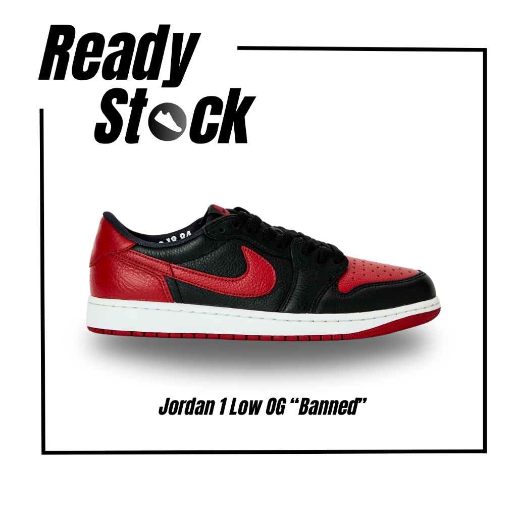 Nike Air Jordan 1 Low OG "Bred Banned" (100% Authentic)