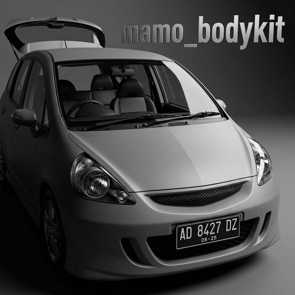 Bodykit Full Bemper Jazz Gd3 Adaptasi Vtec Mmc 2004 - 2007 Adaptasi Vtec Mmc Include Grill Jaring