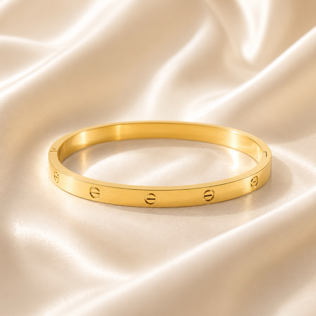 Gelang Bangle Nagita Bangle CTR Slim 4 mm Titanium Anti Karat Premium Quality