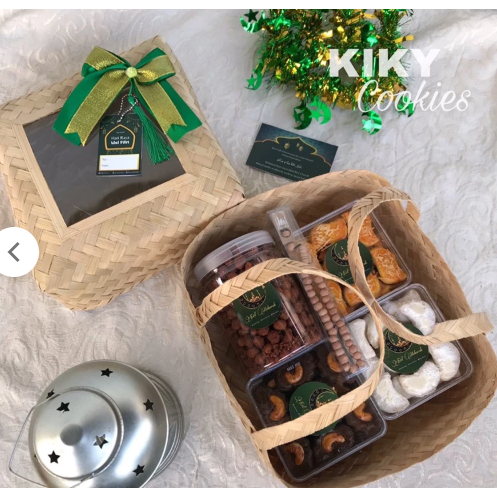 SEPASANG BESEK JINJING MIKA NATURAL BERBAGAI UKURAN--paper bag-tas hajatan-spunbound-tas kain-goodie