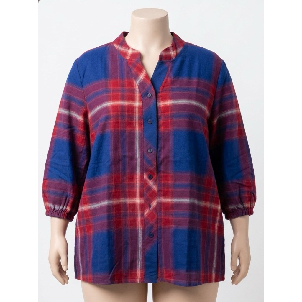 Preloved Blouse Tartan Oversize
