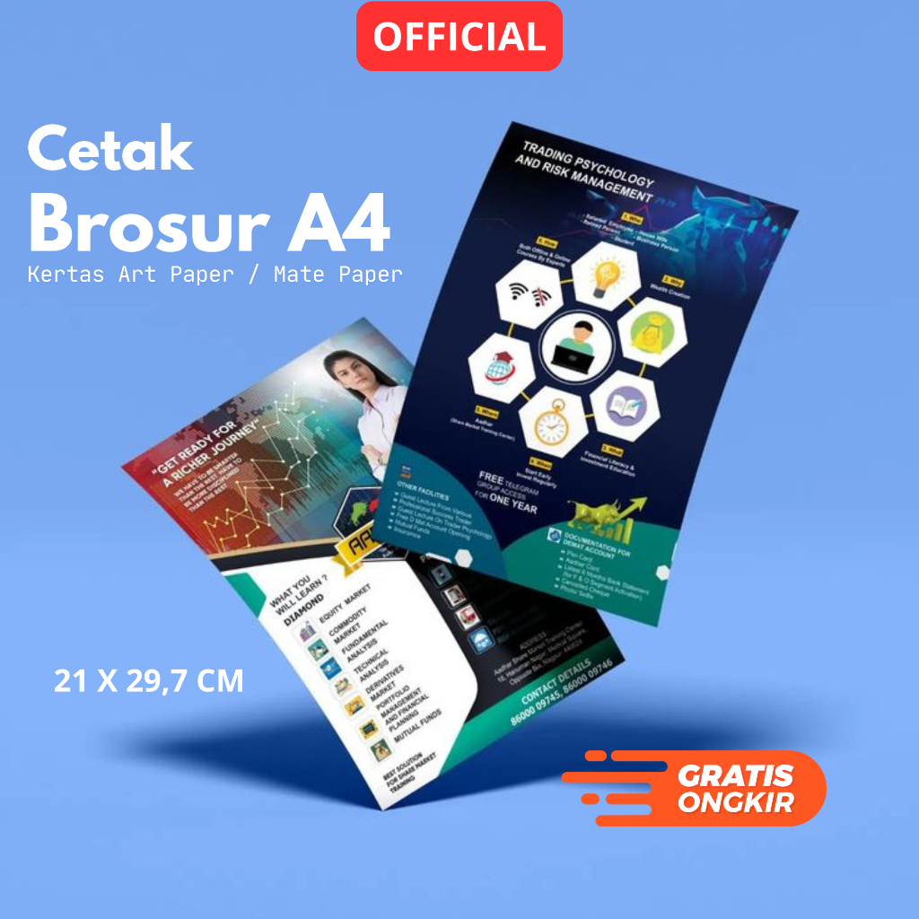CETAK BROSUR A4 TERMURAH [ 1 SISI / 2 SISI ] || CETAK FLYER A4 || BROSUR A4