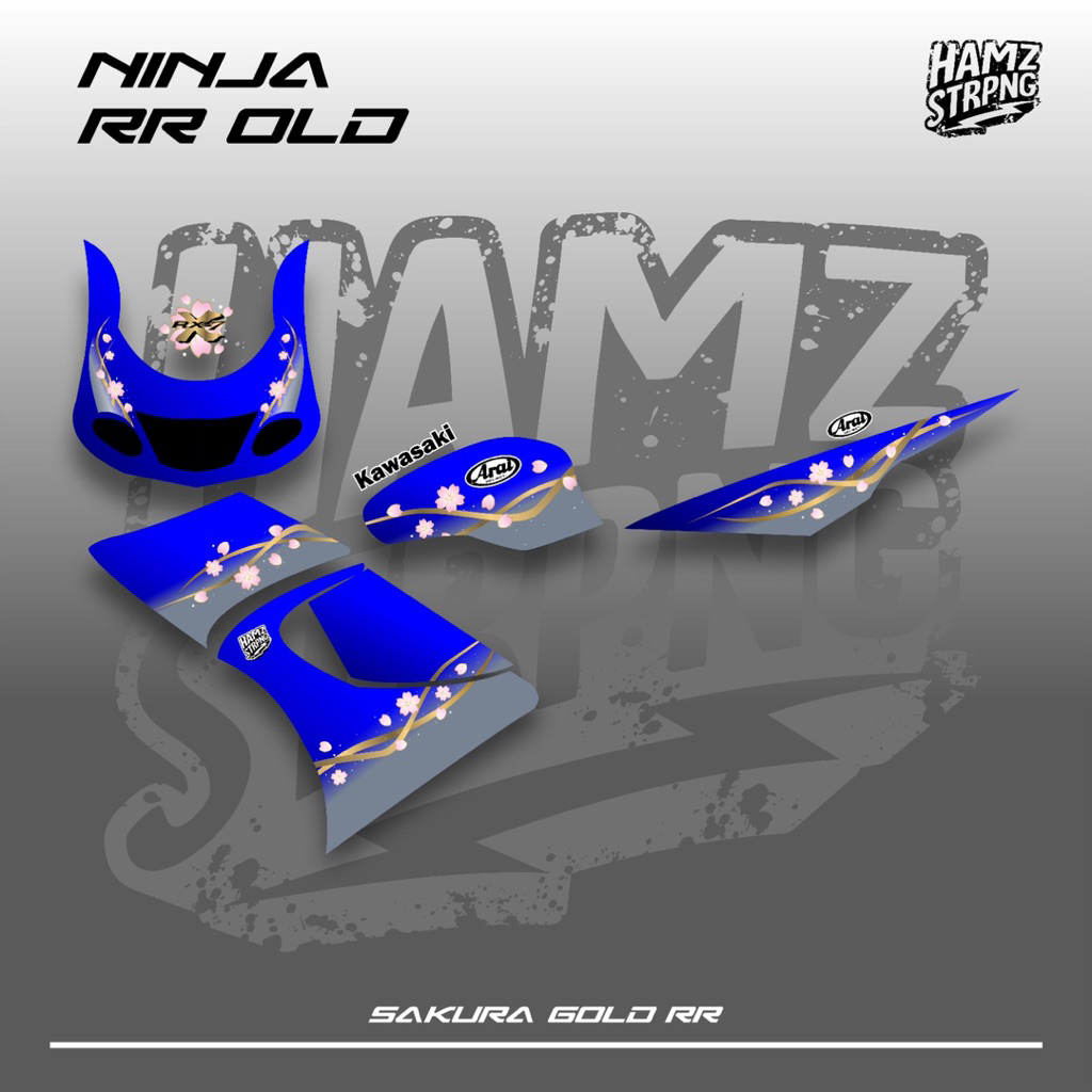 Striping Transparan Ninja RR OLD Sakura Arai VZ Ram Livery