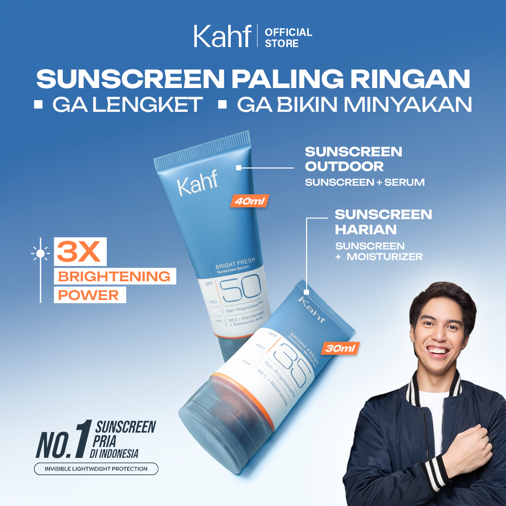 [READY STOCK] Kahf Bright Fresh Sunscreen Serum Sunscreen Moisturizer SPF 50 PA++++ 40 ml SPF SPF 35